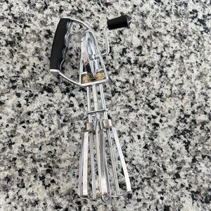 Stainless Steel Hand Mixer with Black Handle